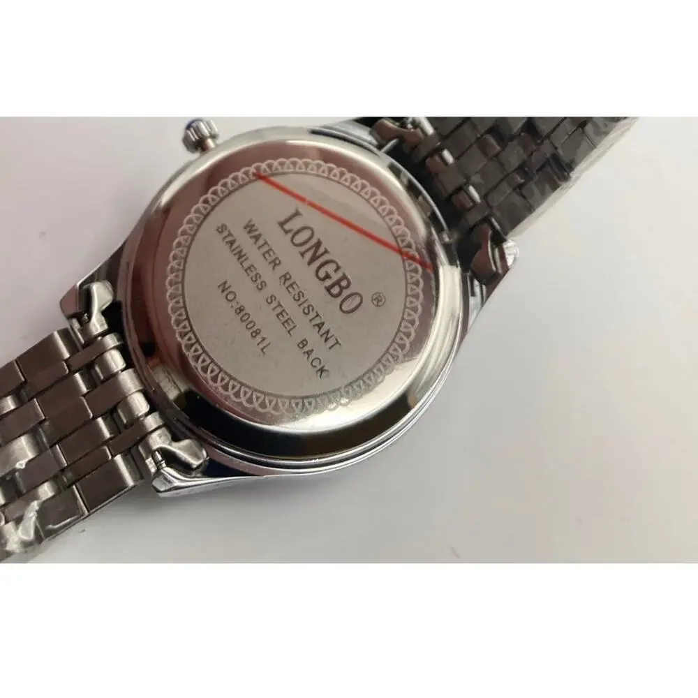 New Longbo His & Hers Quartz Watch Set-Roman Numeral-NIB - New Batteries - WR